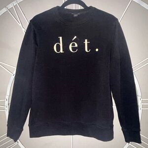Detroit Est Le Nouveau Noir French dét. Black Sweatshirt Womens Small